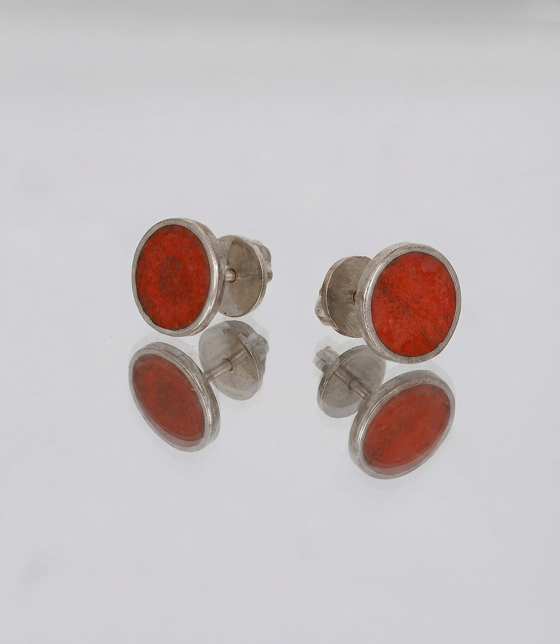 Пусеты "Круглые" Красные